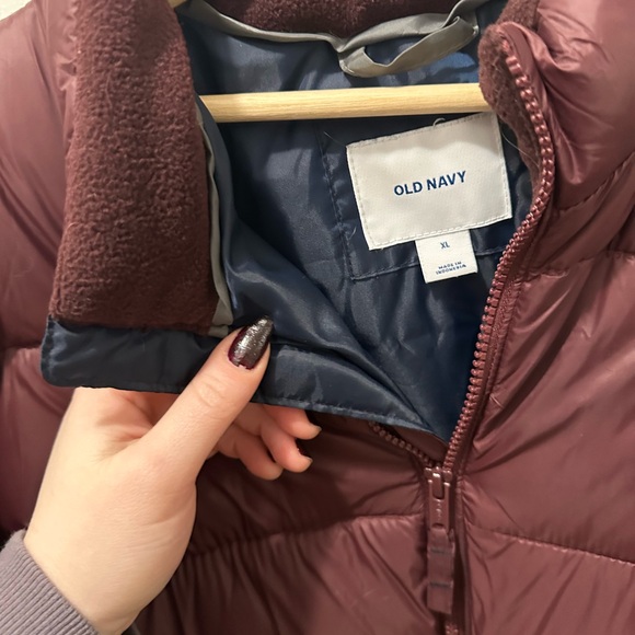 Maroon Puffer Jacket - Picture 3 of 3